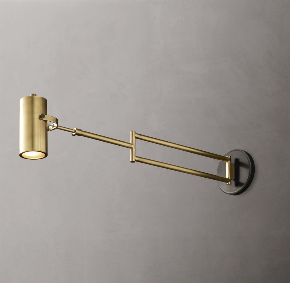 Precision Brass Swing-Arm Reading Light