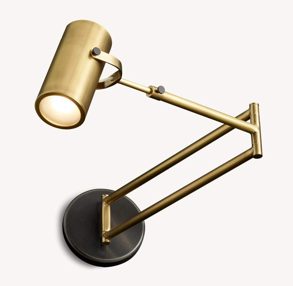 Precision Brass Swing-Arm Reading Light
