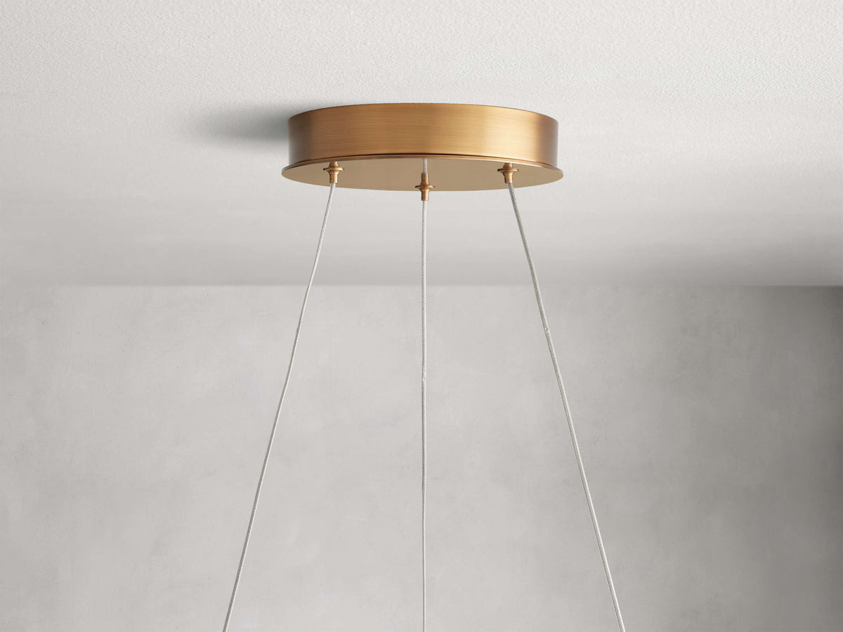 Rippled Glass Petal LED Chandelier