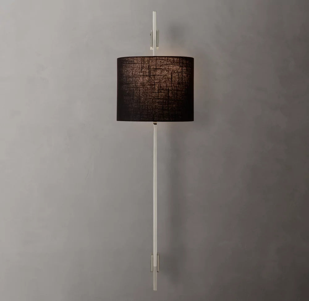 Riveted Brass Linen Column Sconce