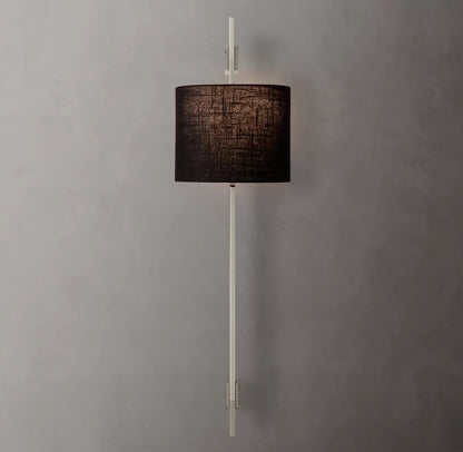 Riveted Brass Linen Column Sconce