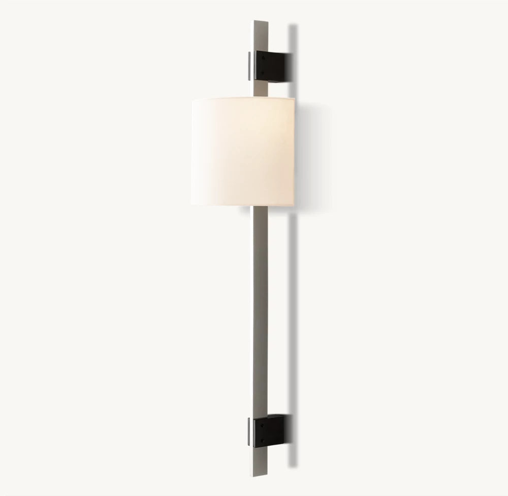 Riveted Brass Linen Column Sconce