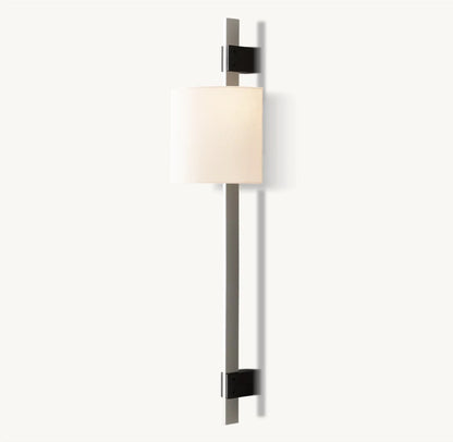 Riveted Brass Linen Column Sconce