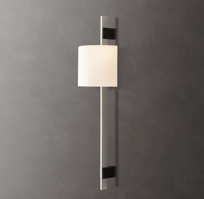 Riveted Brass Linen Column Sconce