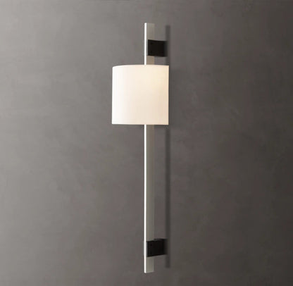 Riveted Brass Linen Column Sconce