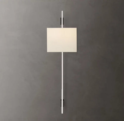 Riveted Brass Rectangular Shade Sconce