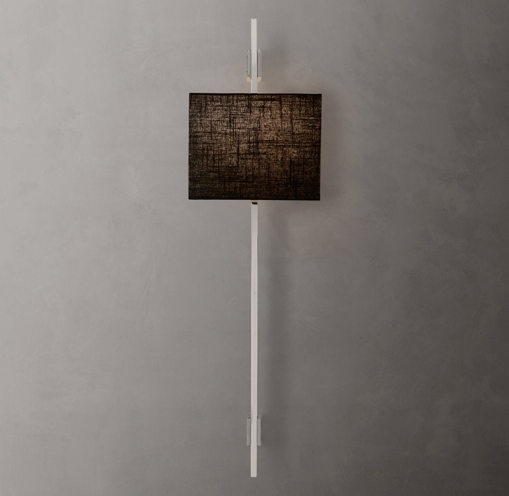 Riveted Brass Rectangular Shade Sconce