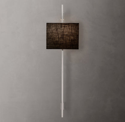 Riveted Brass Rectangular Shade Sconce