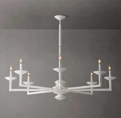 Sculpted Plaster Dome Chandelier