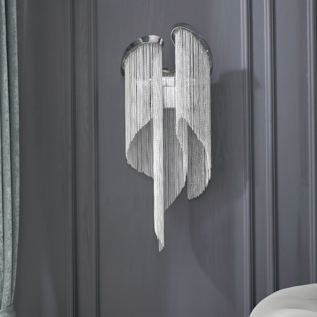 Silvara Chain Tassel Wall Light