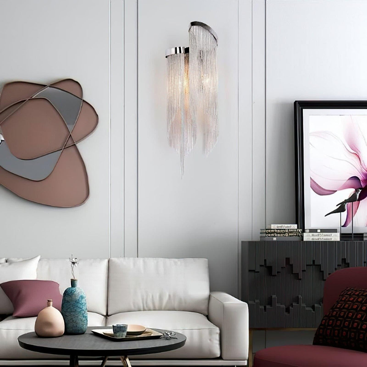 Silvara Chain Tassel Wall Light