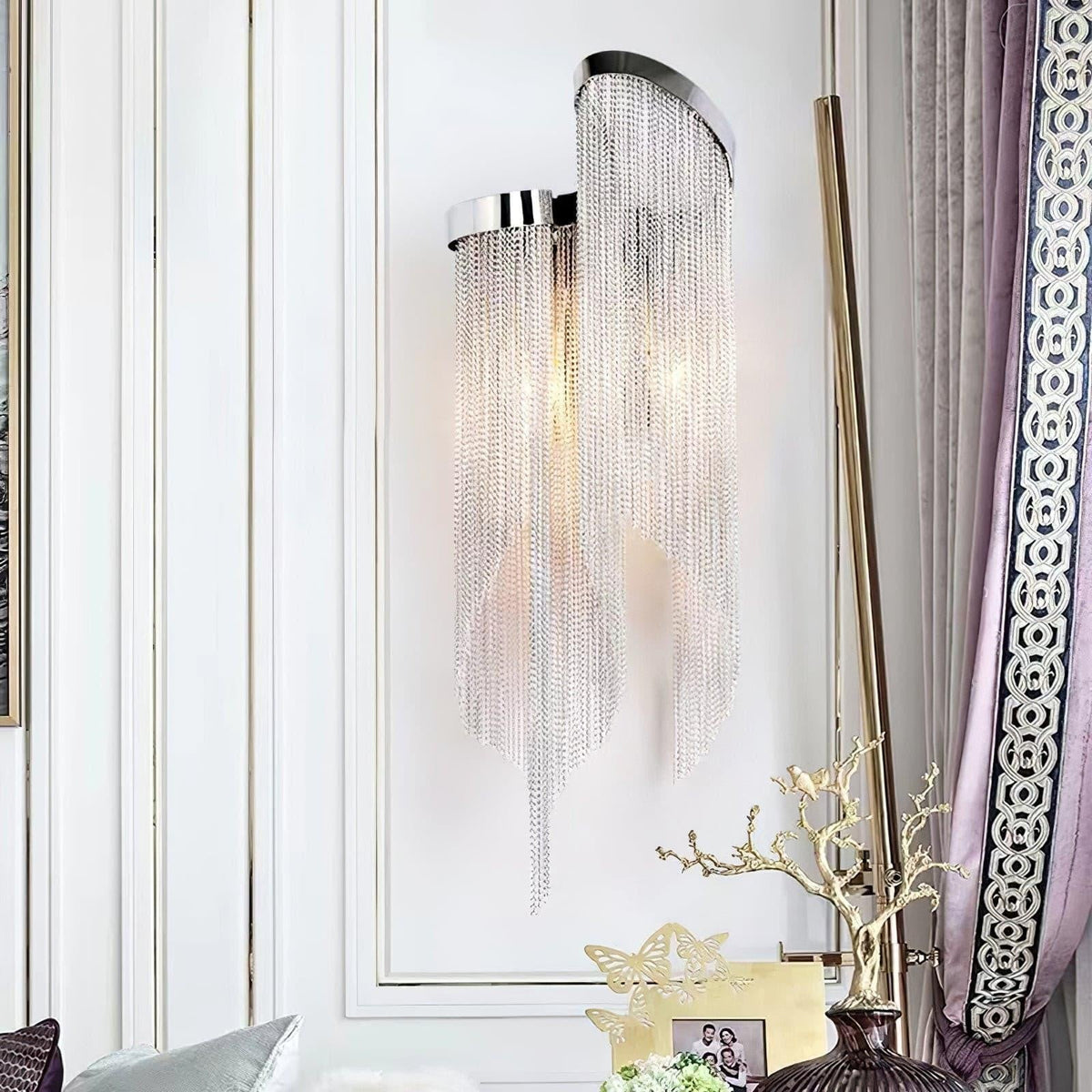 Silvara Chain Tassel Wall Light