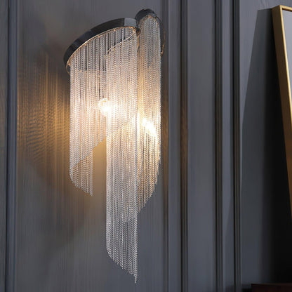 Silvara Chain Tassel Wall Light