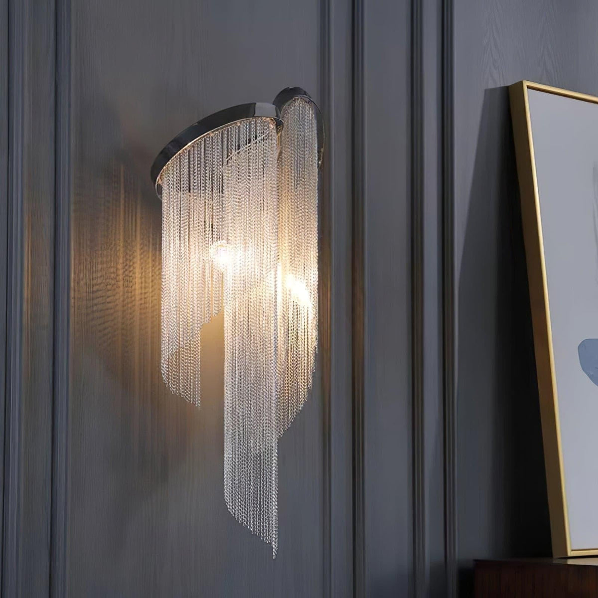 Silvara Chain Tassel Wall Light