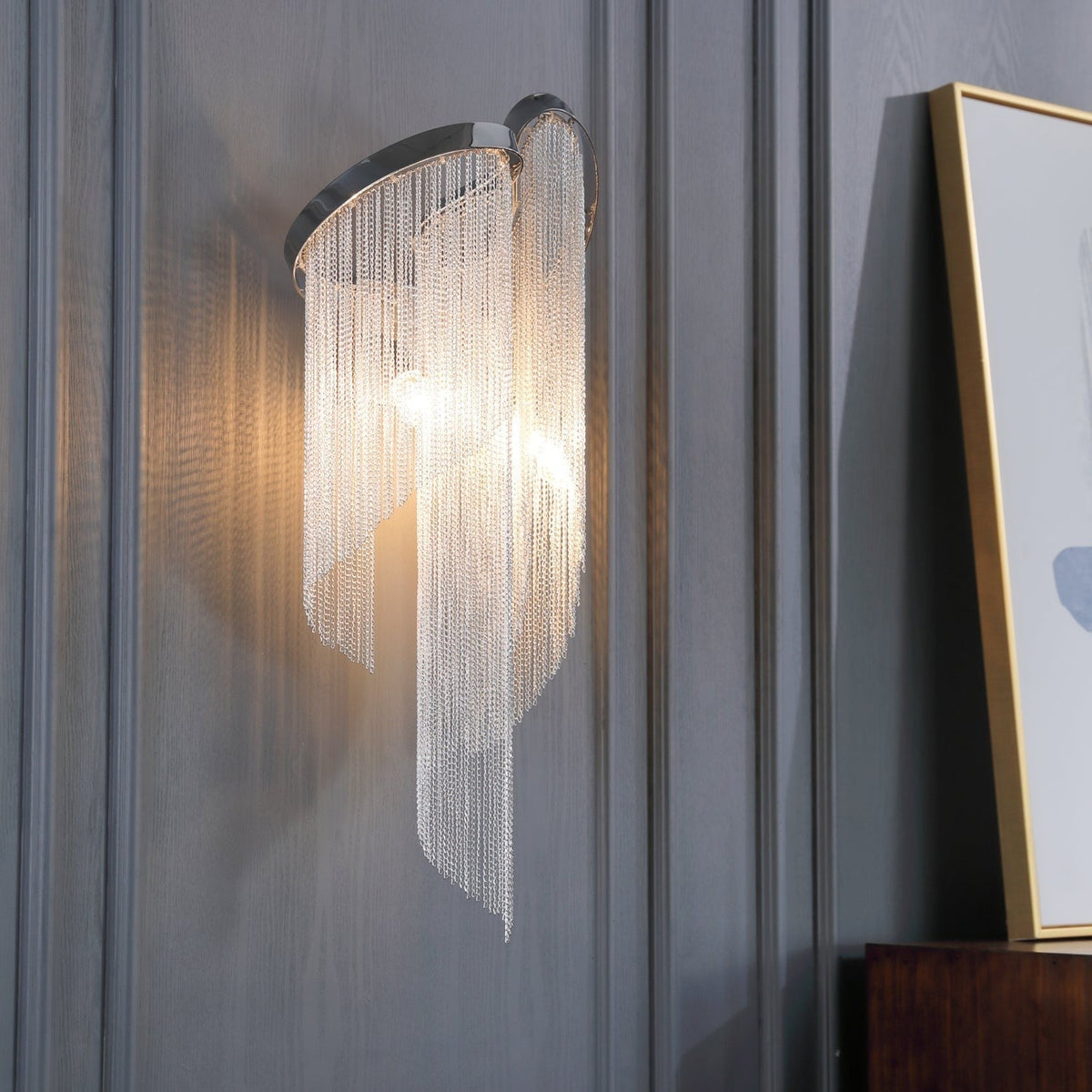 Silvara Chain Tassel Wall Light