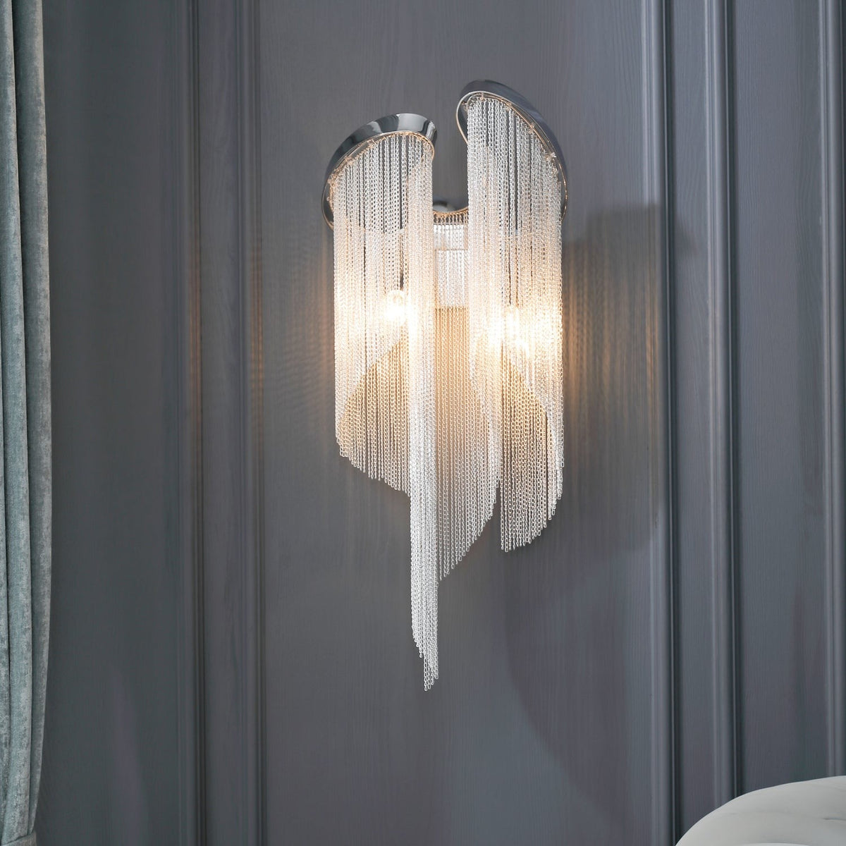 Silvara Chain Tassel Wall Light