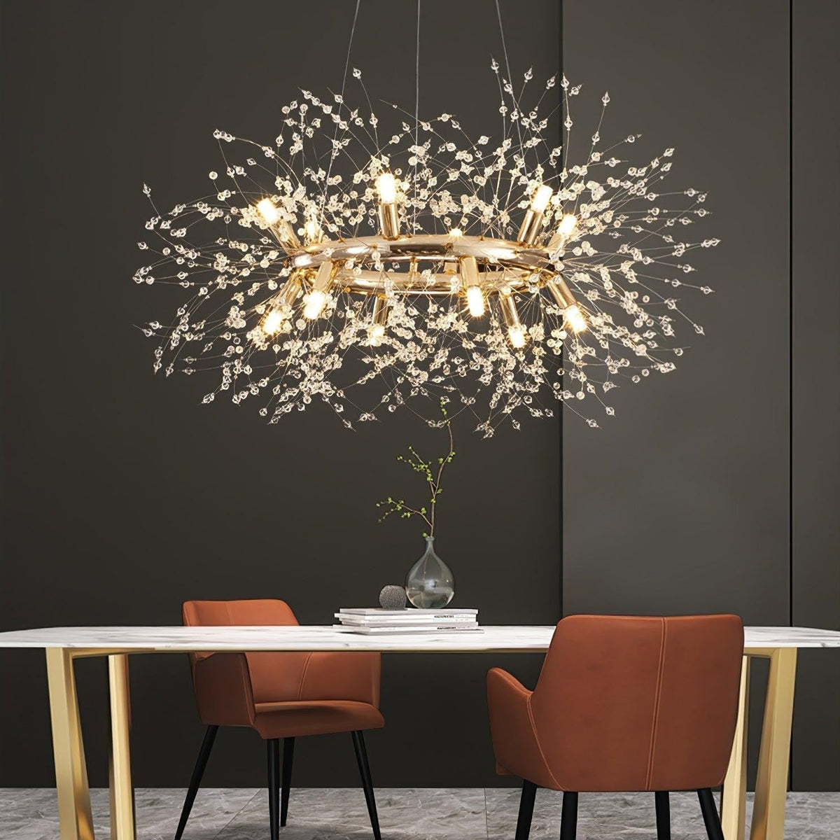 Solara Crystal Burst Chandelier