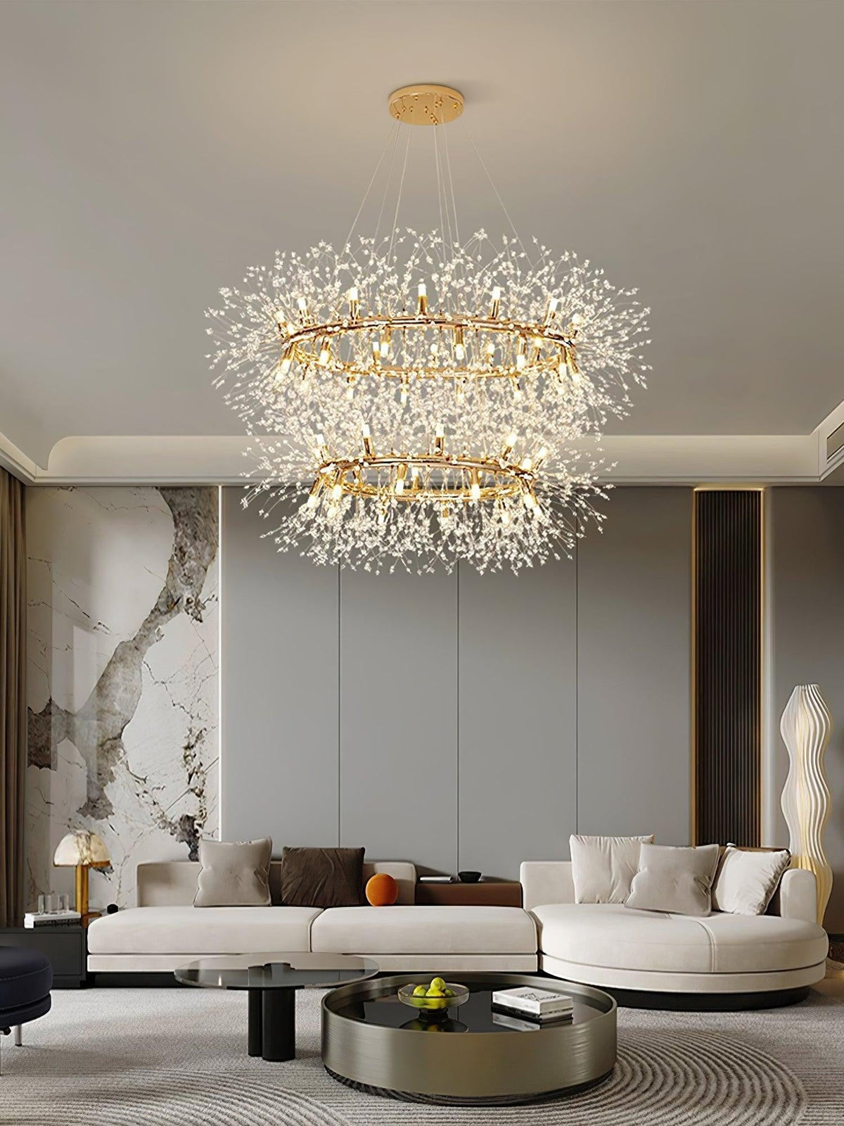 Solara Crystal Burst Chandelier