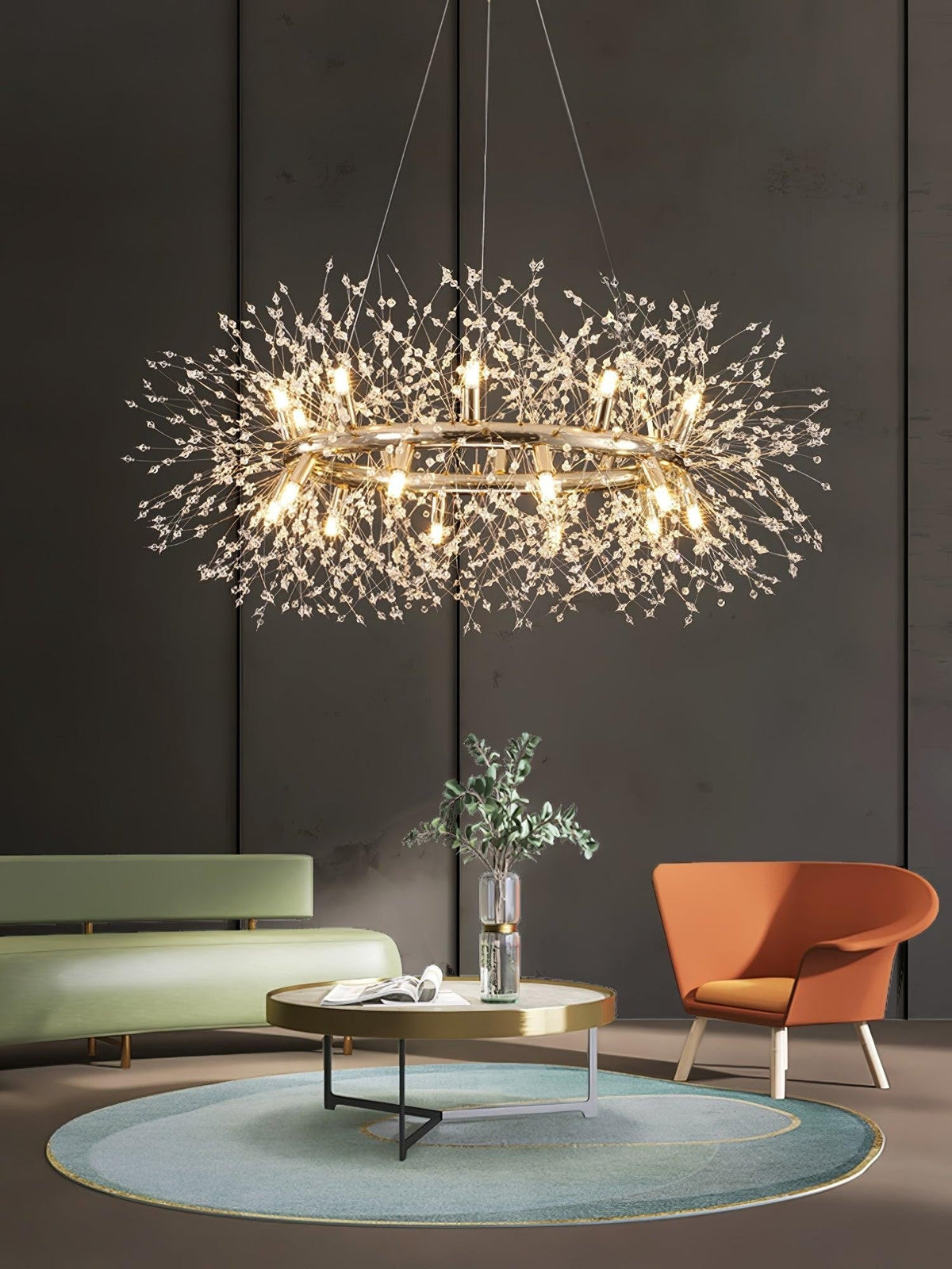 Solara Crystal Burst Chandelier