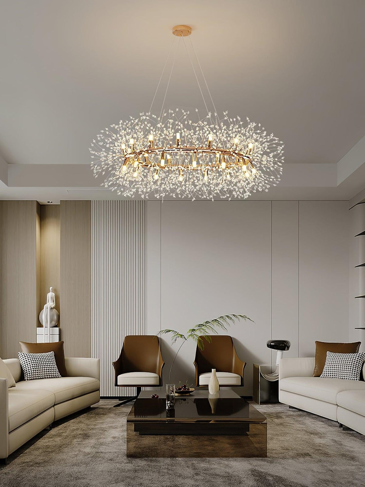 Solara Crystal Burst Chandelier