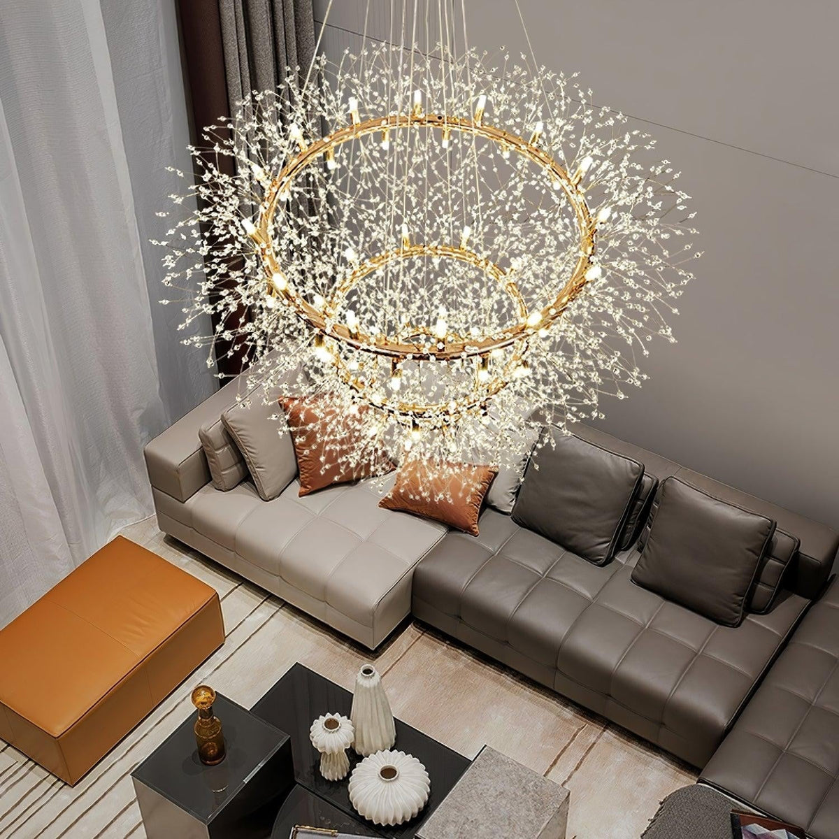 Solara Crystal Burst Chandelier