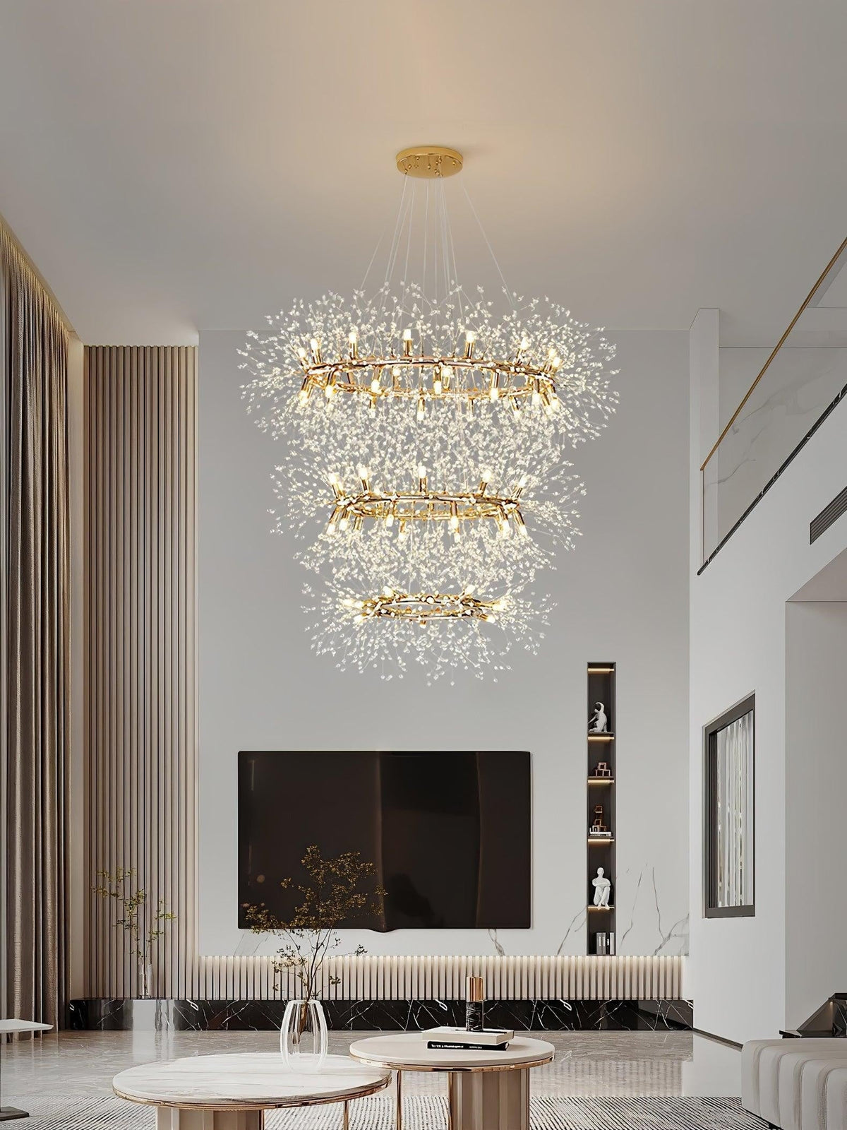 Solara Crystal Burst Chandelier