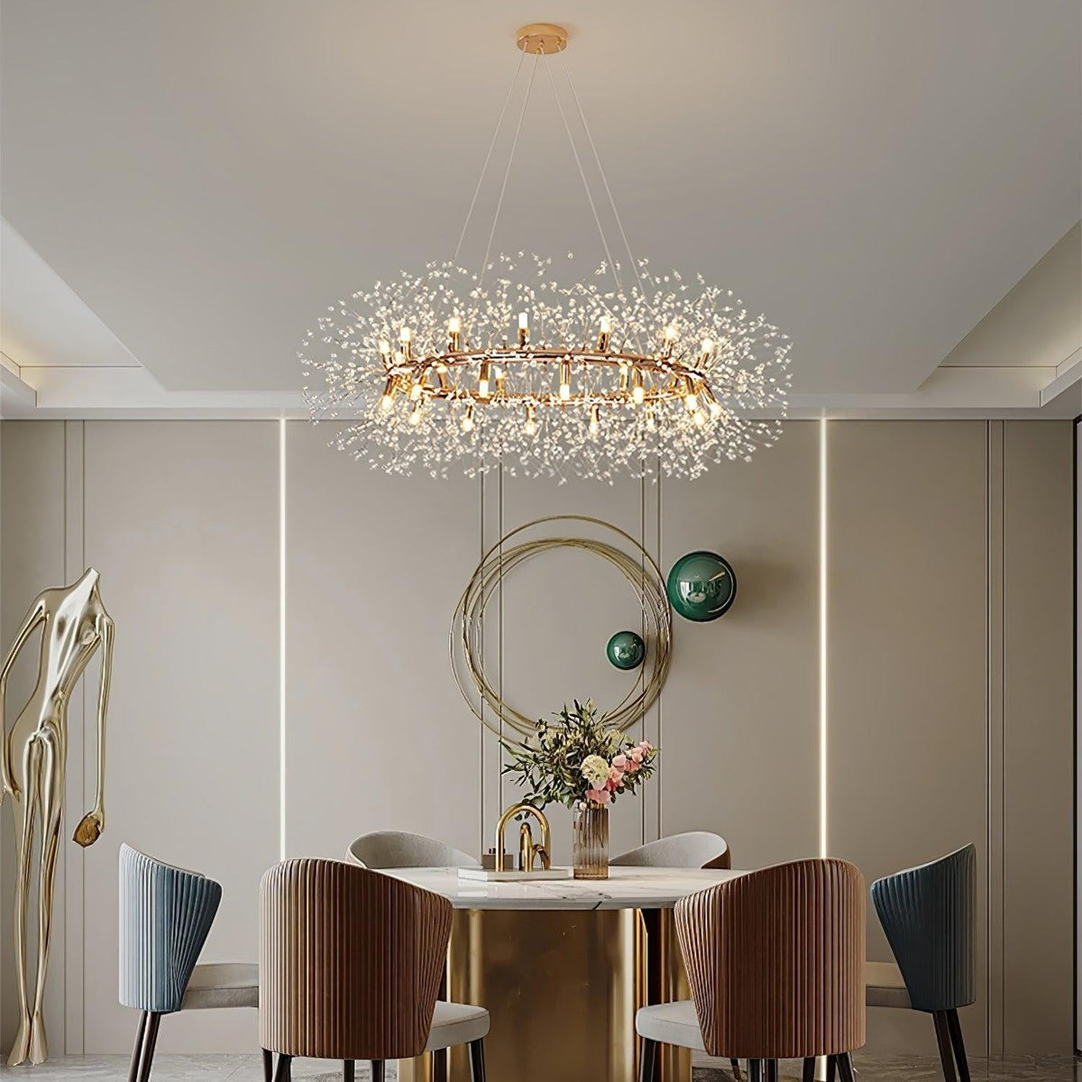 Solara Crystal Burst Chandelier