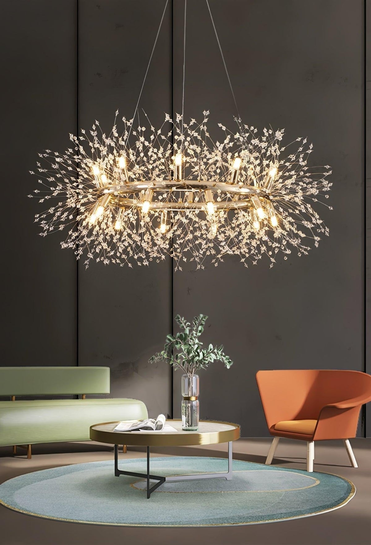 Solara Crystal Burst Chandelier