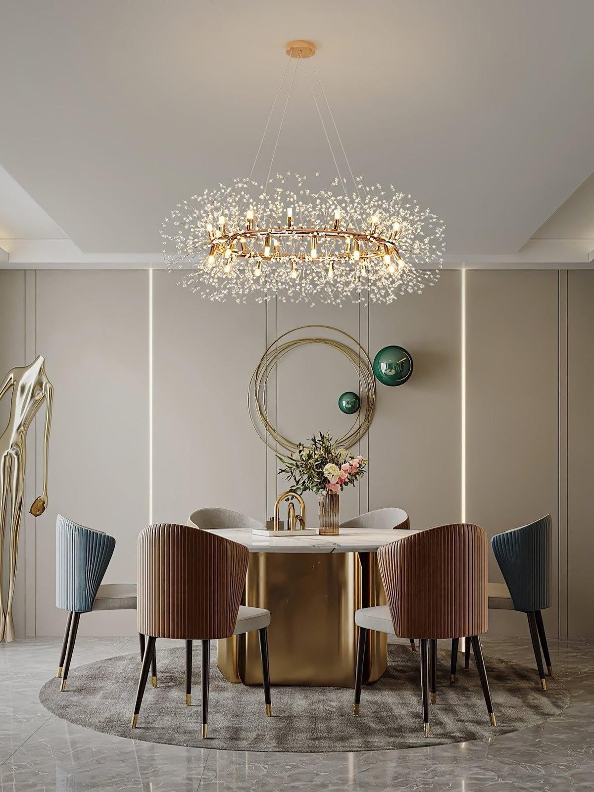 Solara Crystal Burst Chandelier