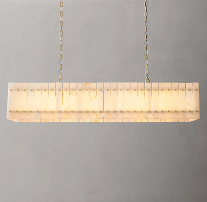 Solenne Natural Alabaster Linear Chandelier