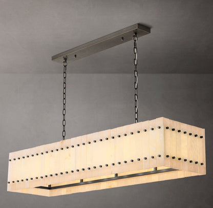 Solenne Natural Alabaster Linear Chandelier