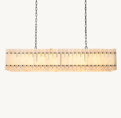 Solenne Natural Alabaster Linear Chandelier