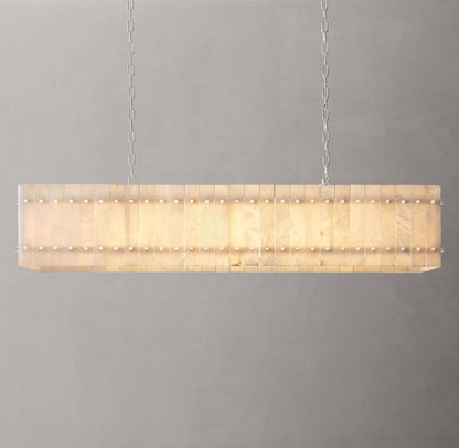 Solenne Natural Alabaster Linear Chandelier