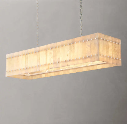 Solenne Natural Alabaster Linear Chandelier