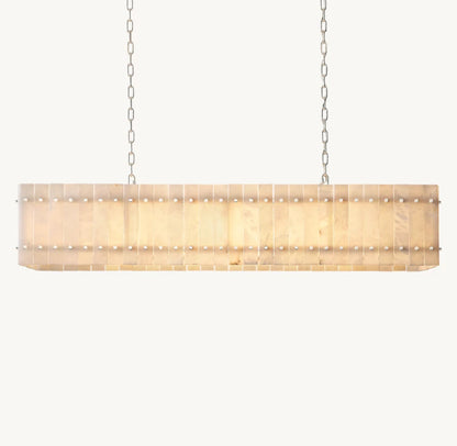 Solenne Natural Alabaster Linear Chandelier