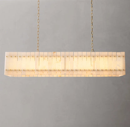 Solenne Natural Alabaster Linear Chandelier