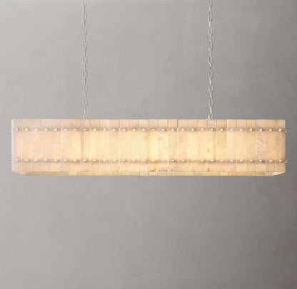 Solenne Natural Alabaster Linear Chandelier