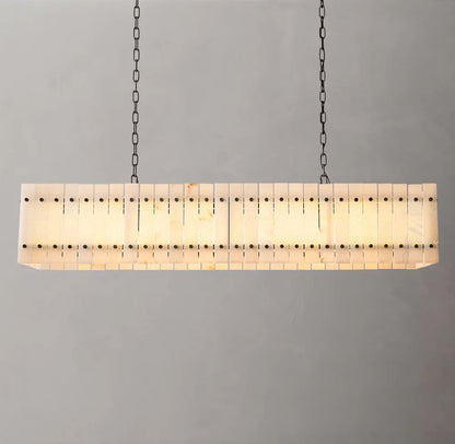 Solenne Natural Alabaster Linear Chandelier