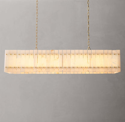 Solenne Natural Alabaster Linear Chandelier
