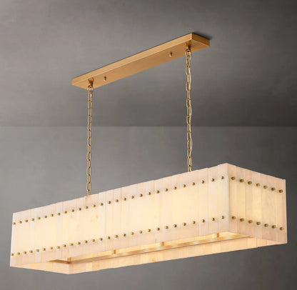 Solenne Natural Alabaster Linear Chandelier