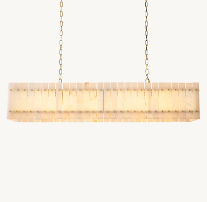 Solenne Natural Alabaster Linear Chandelier