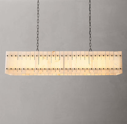 Solenne Natural Alabaster Linear Chandelier