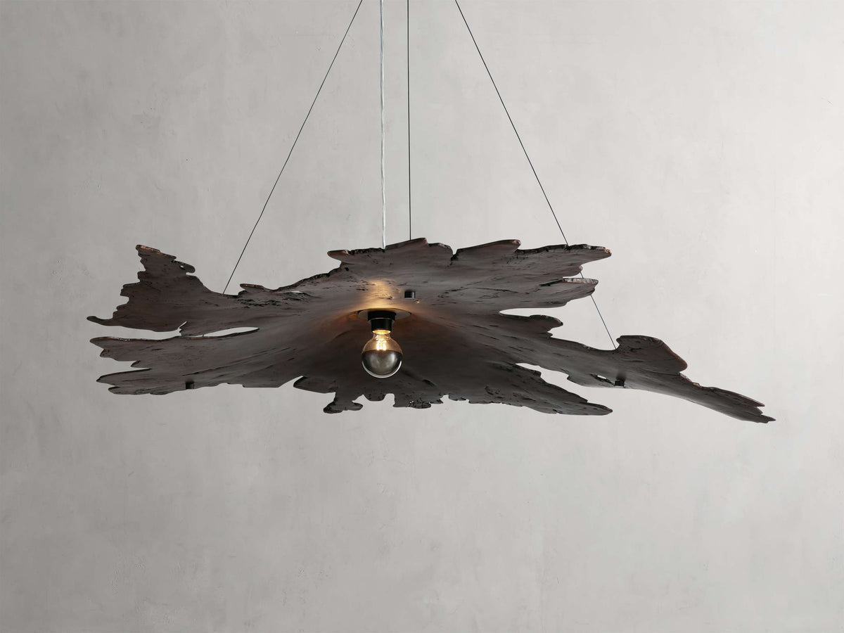 Sun-Dried Milpa Wood Dome Chandelier