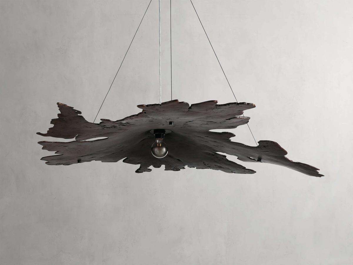 Sun-Dried Milpa Wood Dome Chandelier