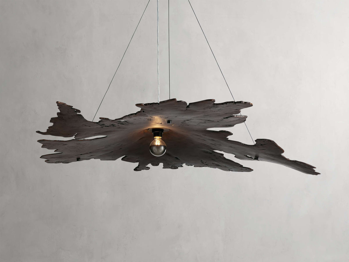 Sun-Dried Milpa Wood Dome Chandelier