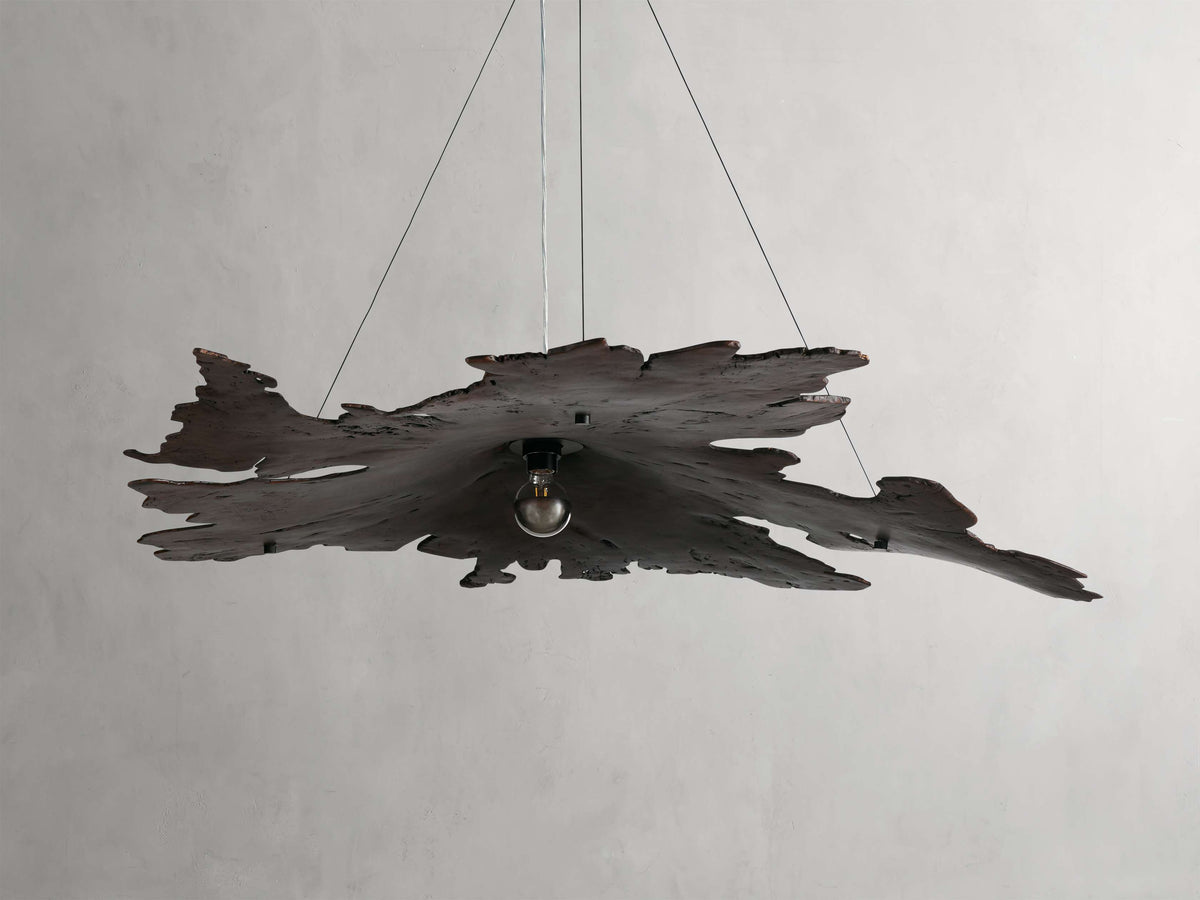Sun-Dried Milpa Wood Dome Chandelier