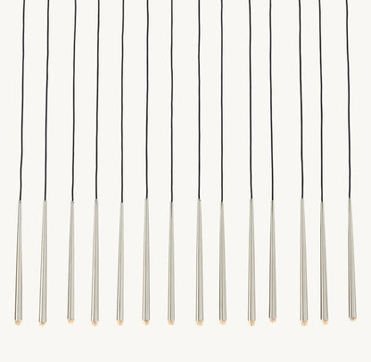 Suspended Brass Column LED Chandelier