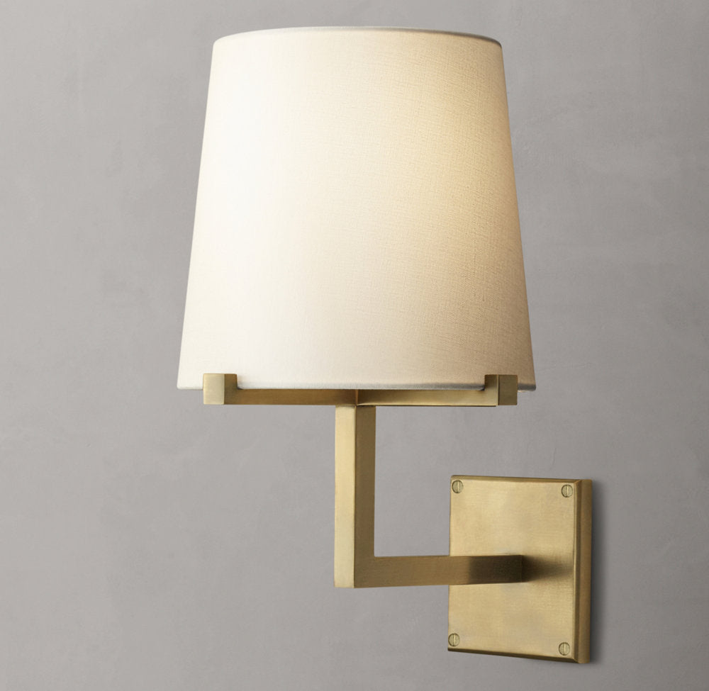 Tapered Linen Barrel Wall Light