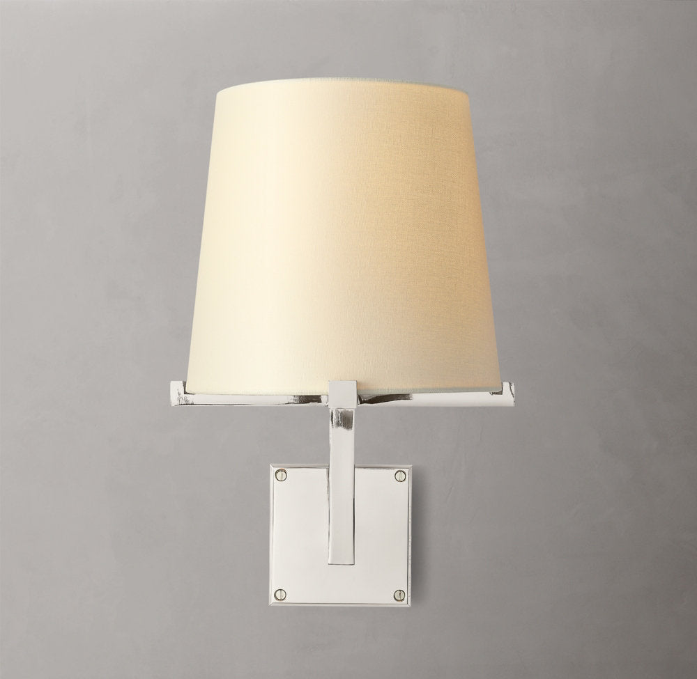 Tapered Linen Barrel Wall Light
