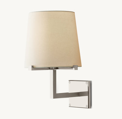 Tapered Linen Barrel Wall Light